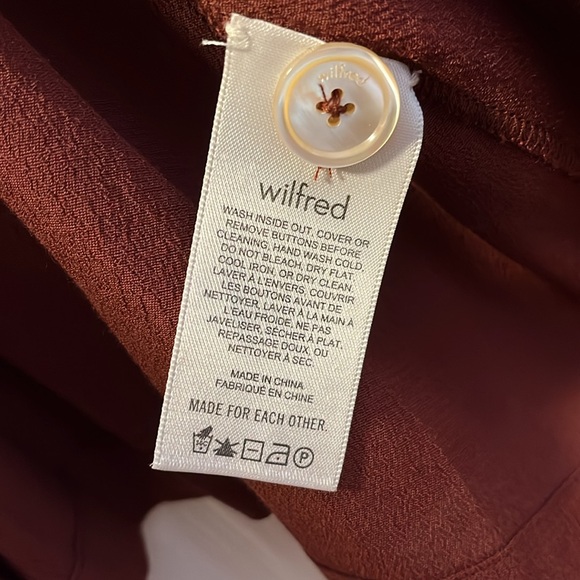 ARITZIA Wilfred midi shirtdress, rust-brown, L - Picture 7 of 10